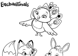 Udskrivbar Enchantimals Animal Farvelægningsbog