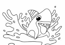 Sharkdog coloring pages for kids to print