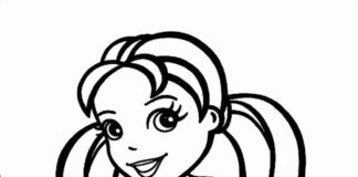Polly Pocket hrdinka omaľovánky na vytlačenie pre dievčatá