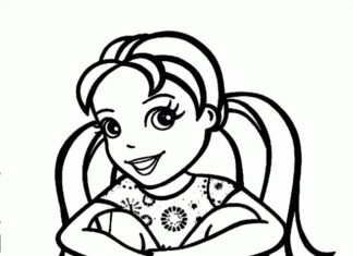 Polly Pocket heroine coloring book printable for girls
