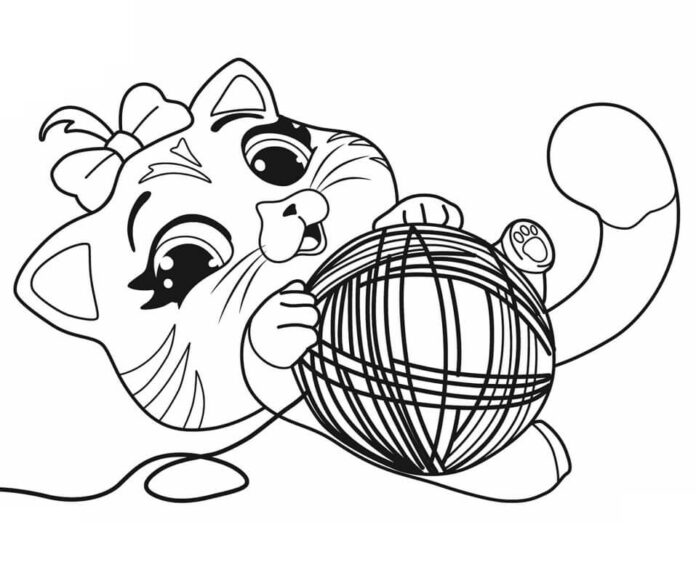 Gato del dibujo animado infantil Cats 44 para imprimir