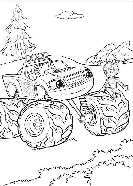 AJ and his monster truck coloring book
