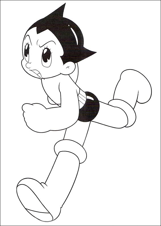 Astro Boy målarbok för barn att skriva ut