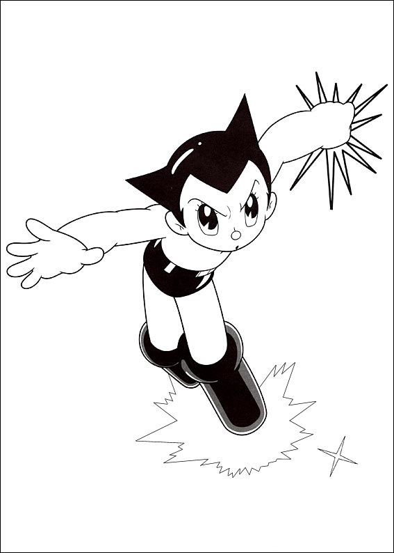 Astro Boy livre de coloriage combats