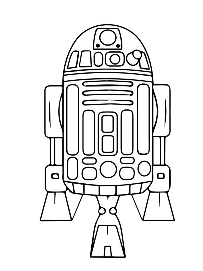 スター・ウォーズ アストロメク・ドロイド R2 ぬりえ