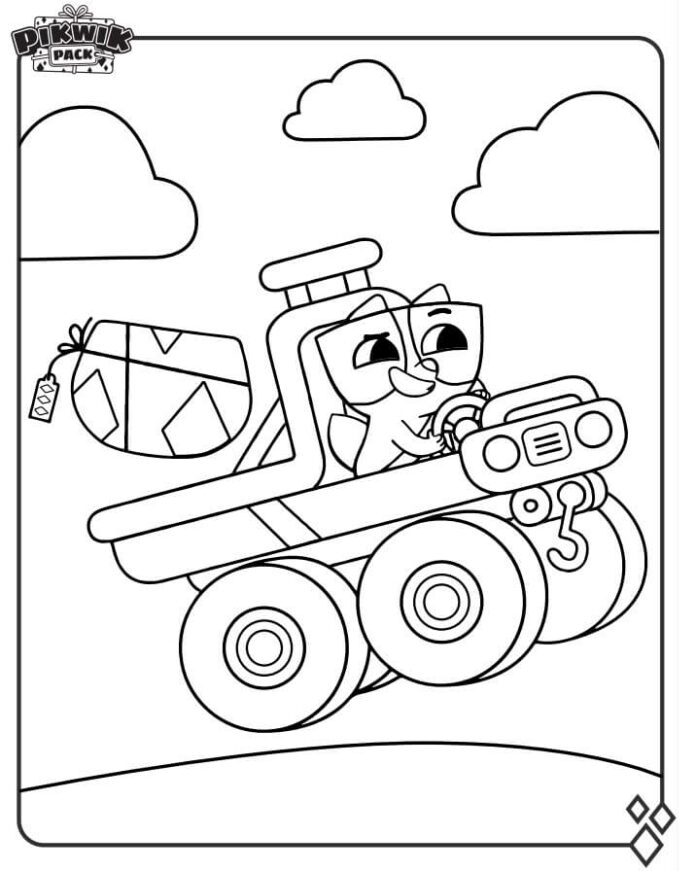 Printable Axel coloring book from Pikwik Pack