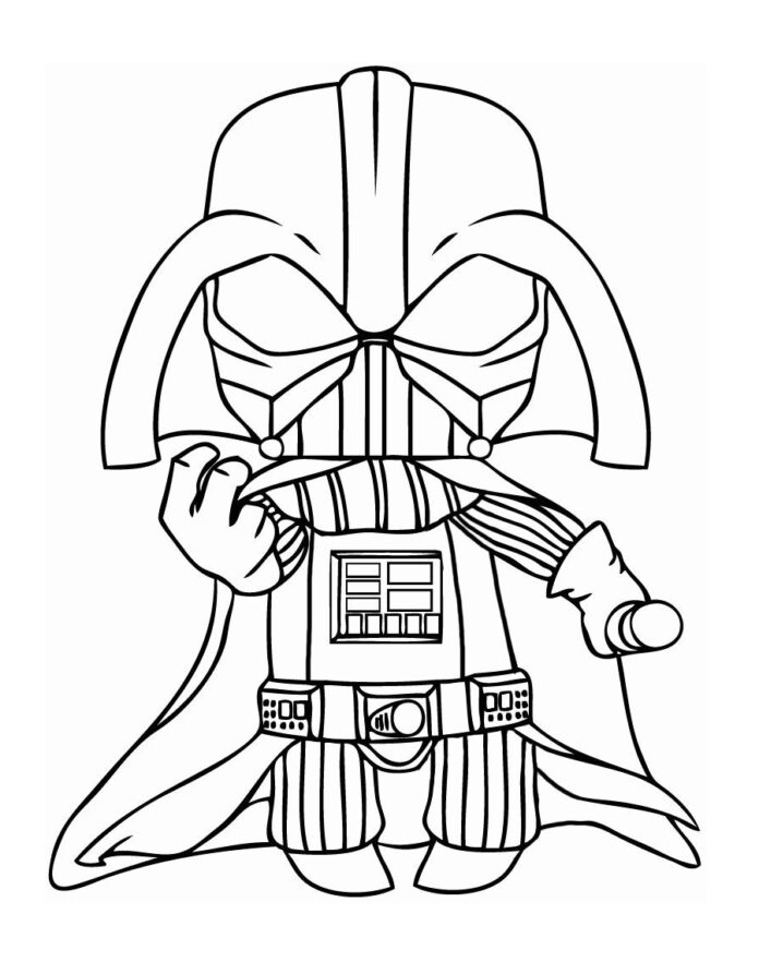 Baby Darth Vader coloring book to print and online