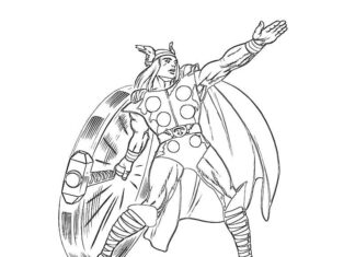 Thor hero coloring book for boys