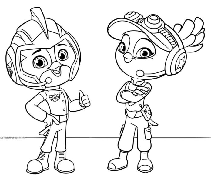 Coloring Book Heroes Swift and Bea