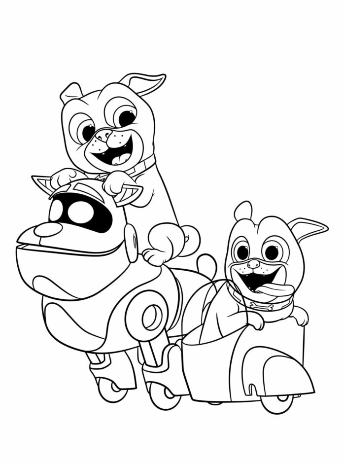 Coloring Book Heroes from Bingo and Rolly