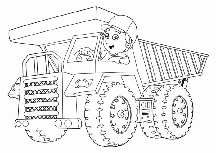 Livre de coloriage Truck Handy Manny