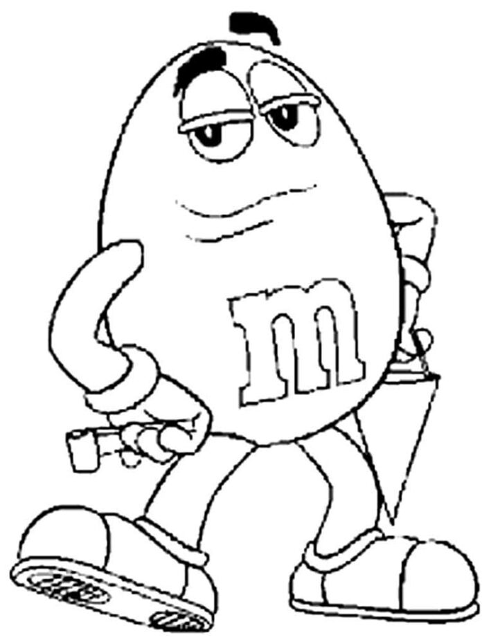 Candy M&M's Coloring Book
