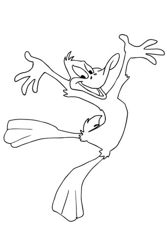 Libro da colorare stampabile di Daffy Duck