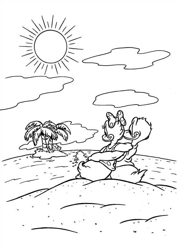 Daisy és Donald színezőkönyv a nyaraláson