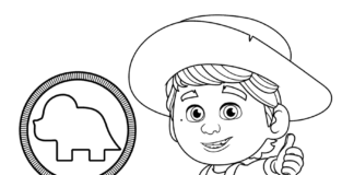 Dino Ranch színezőkönyv gyerekeknek nyomtatásra