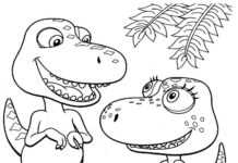 Livro para colorir Dinopip para crianças, imprimível
