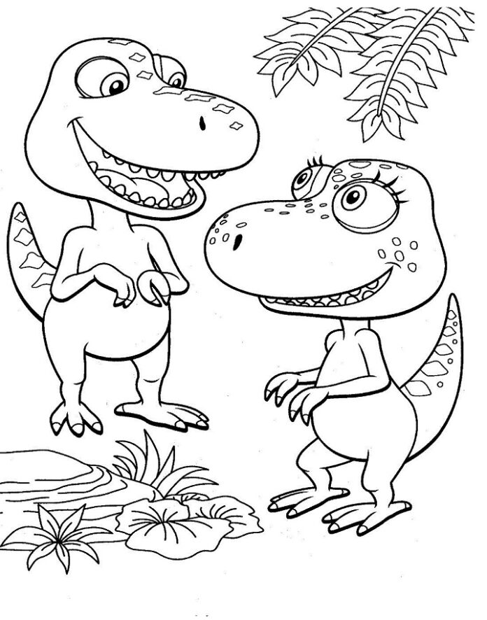 Dinopip målarbok för barn som kan skrivas ut