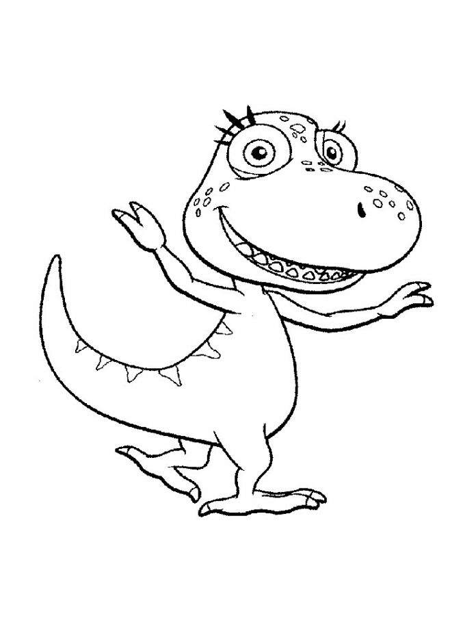 Dinosaur coloring book from the cartoon Dinopipeline printable