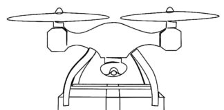 Malbuch Lieferung der Einkäufe per Drohne