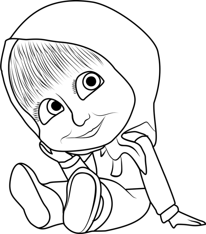 Masha fairy tale girl coloring book to print and online