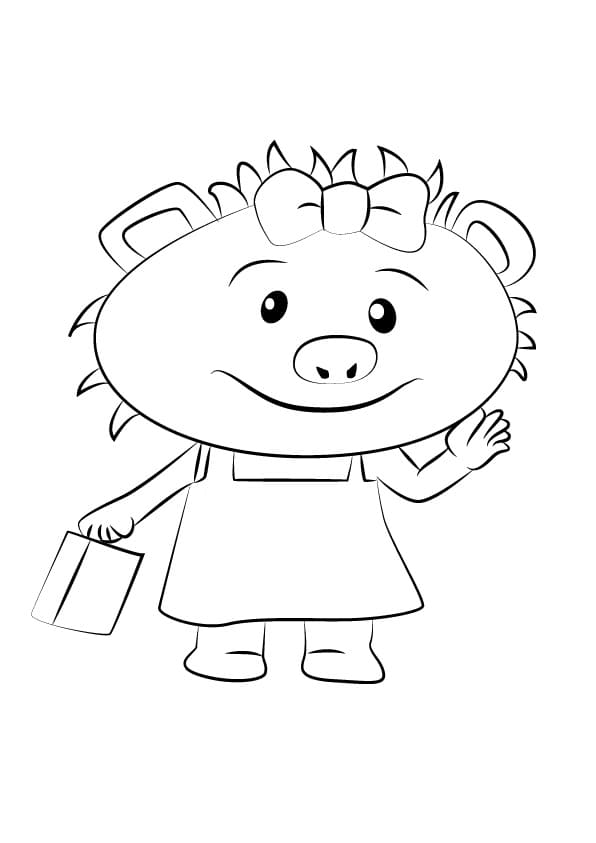 Coloring Book Girl Polly May Porcupine
