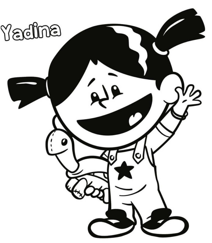 Omaľovánky Dievča Yadina