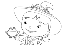 Coloring Book The Girl and the Magic Frog
