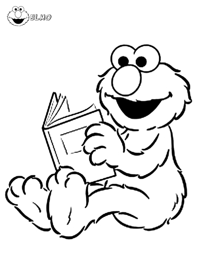 Livre à colorier Elmo Sesame Street pour enfants
