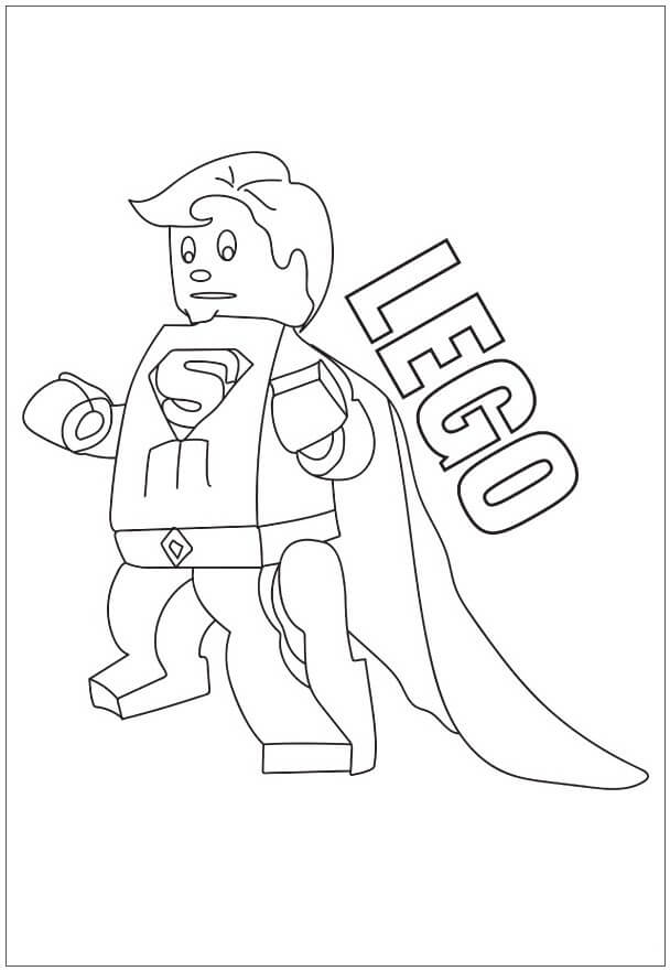 Libro para colorear Figura de Superman de Lego
