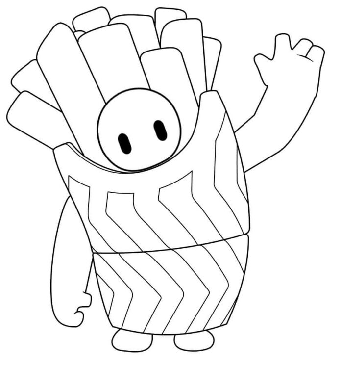 Coloring Book Fries with Fall Guys