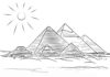 Färgbok Giza Pyramider Egypten Forntida utskrivbar