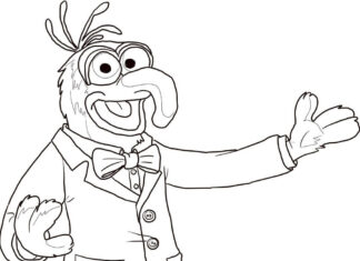 Omaľovánka Gonzo z filmu Muppets