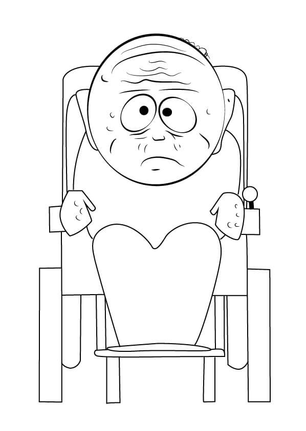 Grandpa Marvin Marsh coloring book from South Park