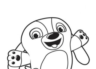 Ausmalbuch Hau hau, Ćwirka und Panda Dave für Kinder