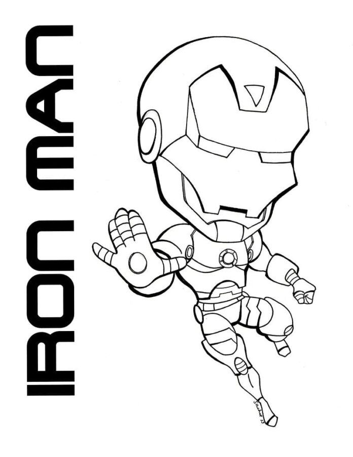 Iron Man coloring book for kids and boys printable