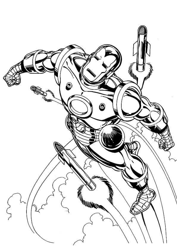 Iron Man coloring book escapes from rockets to print