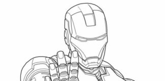 Livre à colorier Iron Man en costume