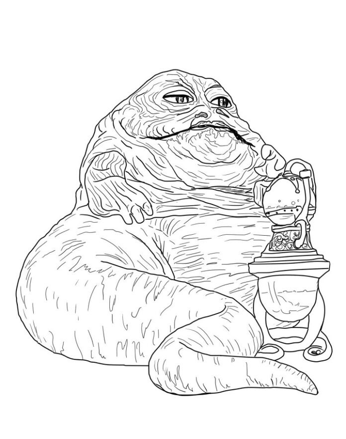 Livre de coloriage Jabba le Hutt Star Wars