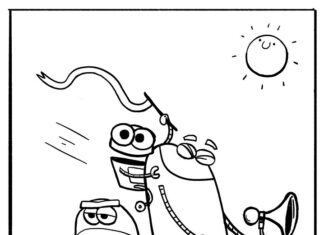 Värityskirja Ratsastus pyöräily StoryBots Super Songs