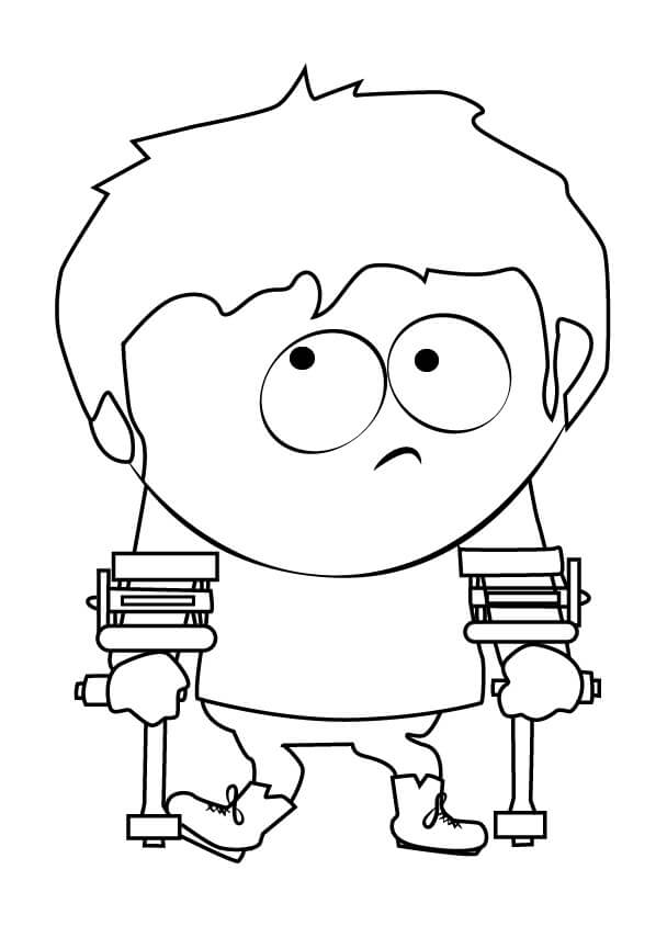 Jimmy Valmer coloring book from South Park for kids