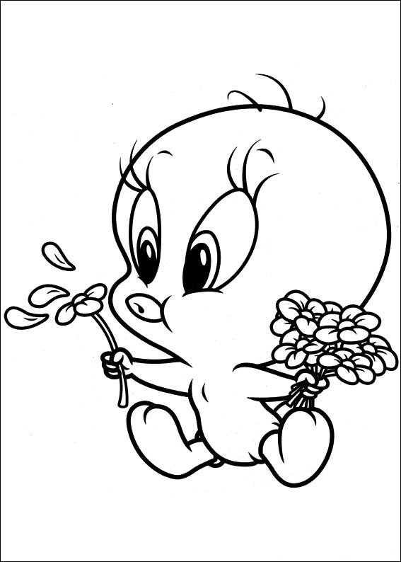 Tweety Canary coloring book for kids to print