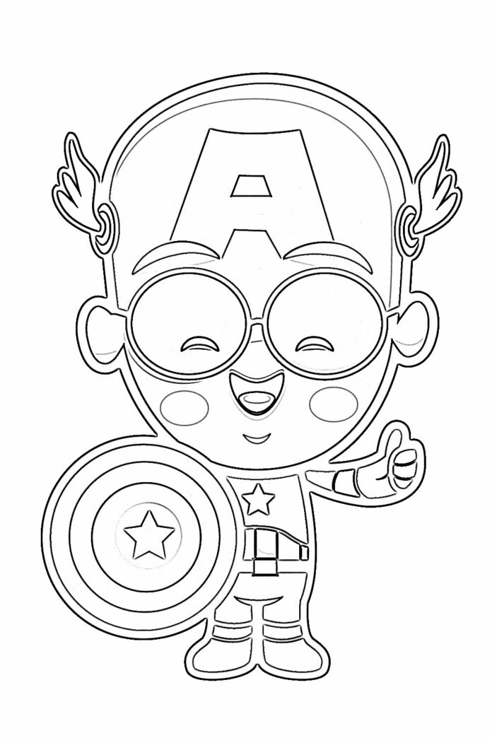 Captain America Baby omalovánky