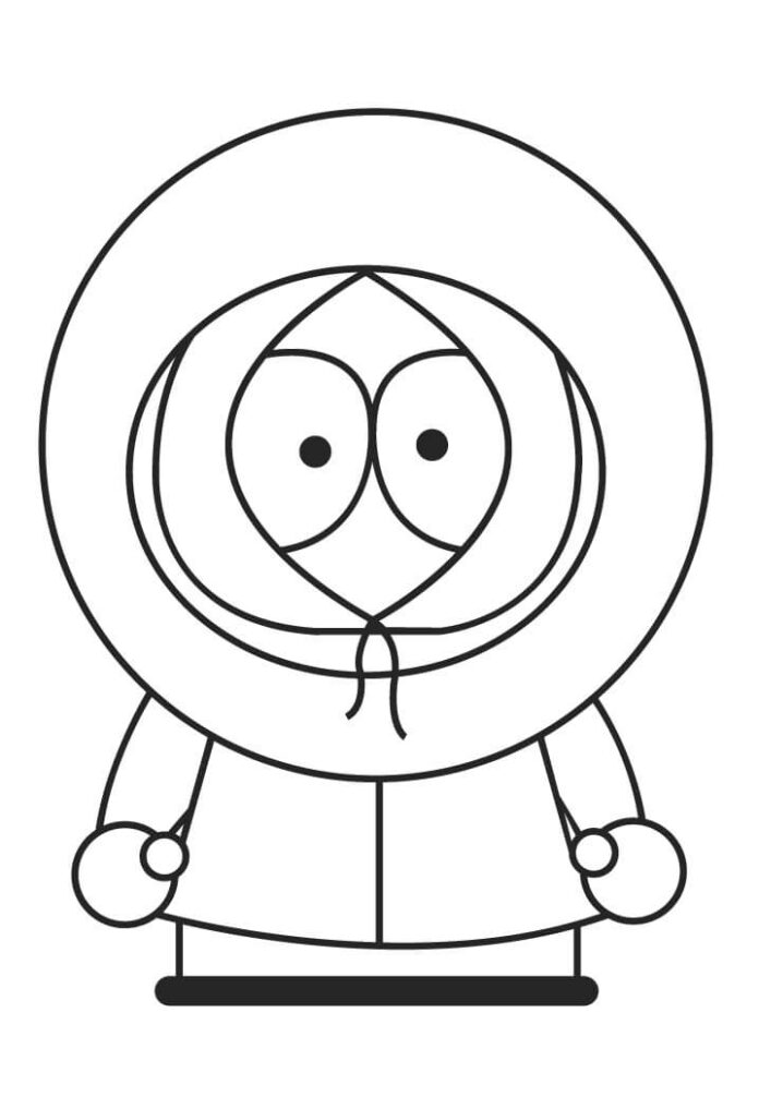 Printable Kenny McCormick coloring book from South Park