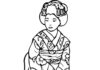 Kimono Japão livro de coloração imprimível