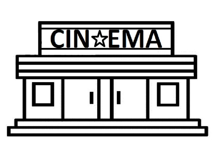 Printable Cinema in the City coloring book for kids