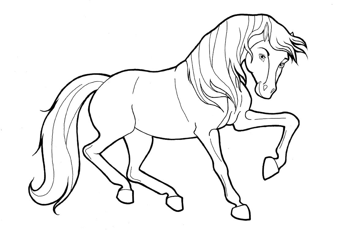 Libro para colorear Spirit Riding Horse Gratis para imprimir y en línea