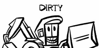 Le livre de coloriage Excavator de l'émission Stinky and Dirty Show