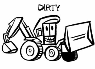 Le livre de coloriage Excavator de l'émission Stinky and Dirty Show