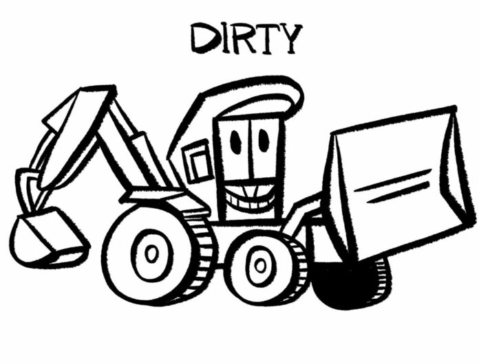 Omalovánky Excavator z The Stinky and Dirty Show