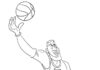 Lebron James' Cosmic NBA Match Malbuch zum Ausdrucken
